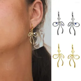 Dangle Earrings Leverback Fine Workmanship Elegant Bowknot Drop Set For Women Luxury Cubic Zirconia