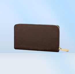 M60002 Luxury Designer Zippy Organiser Wallet Women039s Zipper Long Wallets Mono Gramme Canvers Leather2591148