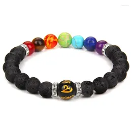 Strand Men Women Natural Crystal Healing Anxiety Jewellery Yoga Meditation Bracelet Gift 7 Chakra With Meaning