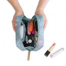 1pc Mini Cosmetic Bag Flamingo Solid Colour Travel Toiletry Storage Bag Cactus Beauty Makeup Bag Organiser for Women X8cD#