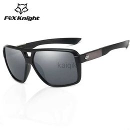 Sunglasses Fox Knight Sunglasses Men Square Mirror Driving Sun Glasses for Men Brand Designer Fishing Driver Goggles UV400 240416