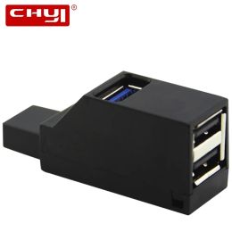 Hubs CHYI USB 3.0 & 2.0 Hub 3 Ports Multi USB Splitter Super Speed Mini Hub Adapters For PC Laptop Notebook Computer Accessories
