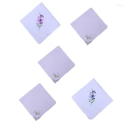 Bow Ties Pocket Hankie Gift For Adult Portable Square Handkerchief Multiuse Embroidery Sweat Wipe Towel Women Accessories