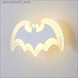 Lamps Shades Bat creative wall lamp living room bedroom wall lamp staircase lamp cartoon childrens room wall lamp Q240416