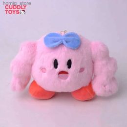 Plush Keychains Kirby Keychain Kawaii Plush Doll Toys Cartoon Bag Decor Pendant Kawaii Anime Soft Stuffed Kirby Keychain Pendant Gift for Child Y240415