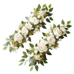 Decorative Flowers Wedding Backdrop Wreath Decor Artificial Arch Decoration Handmade Elegant Dinner Table Fake Props