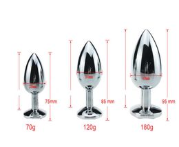 stainless steel white fox tail anal plug tail three size silver Colour butt plug anal toys gay sex toys for couples buttplug anal t6065227