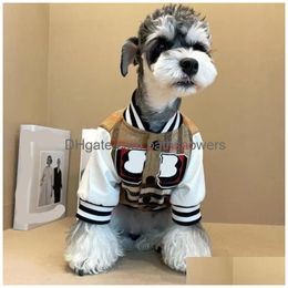 2023 Designer Dog Clothes Fashion Accessories Autumn And Winter Baseball Jacket Cat P Thick Insation Drop Delivery Dhcf1