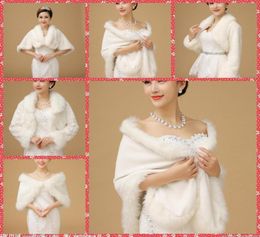 In Stock Cheap Faux Fur Bridal Wraps Cape Bridal Jacket Coat For Winter Wedding White Accessories Shawl Bride Bridesmaid Party 2011239802