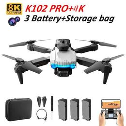 Drones K102 PRO Drone 8K HD Dual Camera Optical Flow Positioning LED Lights 360 Roll Four Axis Aircraft Aerial UAV RC Quadcopter 24416