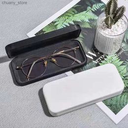 Sunglasses Cases Fashion Simple Glasses Cases Cover Metal Square Portable Myopia Reading Glasses Sunglasses Case Women Men Eyewear Storage Box Y240416