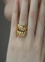 2020 New Daily Fashion Index Finger Knuckle Rings For Party Jewellery Croissant Shape 18K Gold Plated Rings For Women Open15808330