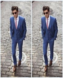 JacketVestPants Notched Lapel Men Wedding Suits Slim Fit Groom Tuxedos Groomsmen Suits Custom Made Formal Wedding Prom Party M7879058