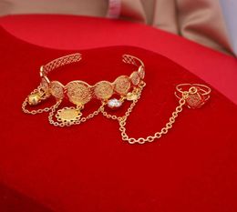 Bangle Gold Color Coin Bangles For Child Kids Dubai Bracelet Ethiopian Baby Islamic African Jewelry Arab Middle East7849695