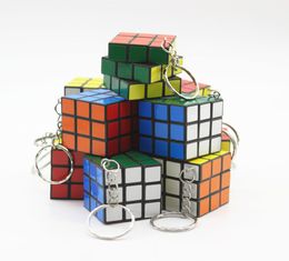 3x3x3cm Mini Puzzle Cube with Keychain Magic Cubes Toy Kids Puzzles Game Intelligence Educational Toys4056960