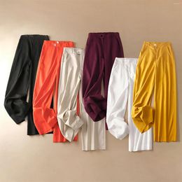 Women's Pants Female Suits For Work Cotton And Linen Wide Leg Casual Loose Fitting Women Long