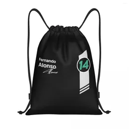 Shopping Bags Alonso 14 Drawstring Backpack Sports Gym Bag For Women Men F-1 Sport Car Racing Sackpack