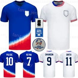 2024-25 National Team USA 5 ROBINSON Soccer Jerseys Man Copa America 7 REYNA 14 WRIGHT 9 PEPI 4 ADAMS 1 TURNER 10 PULISIC 11 AARONSON United States Football Shirt Kits