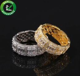 Mens Jewellery Rings Designer Ring Hip Hop Iced Out Bling Diamond Ring Engagement Wedding Rings Sets Women Luxury Hiphop Charms Rapp3933460