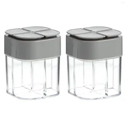 Kitchen Storage 4 1 Spice Jar Shaker Jars Lids Multi Container Portable Containers Camping Travel