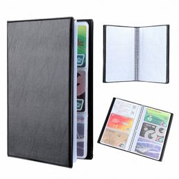 new 40/120/180/240/300 Card Holder Books Artificial Leather Cards Album Book Case Credit Card Collecti Ctainer Paper Crafts M68H#