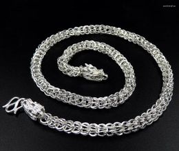 Pendants BOCAI Real Pure S999 Sterling Silver Jewelry Ethnic Style Domineering Fashionable Woven Pattern Man Leading Necklace