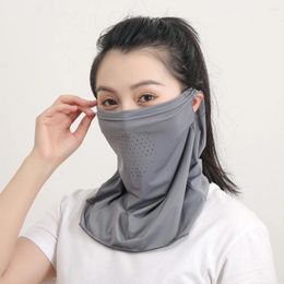 Scarves Unisex Outdoor Silk Sun Protection Bib Breathable Summer Motorcycle Neck Cover Sports Magic Bandana Riding Mask Full Face