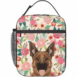 german Shepherd Dog Reusable Portable Lunch Bag Fr Insulated Cooler Tote Bag for Outdoor College Travel Office Picnic Work C25N#