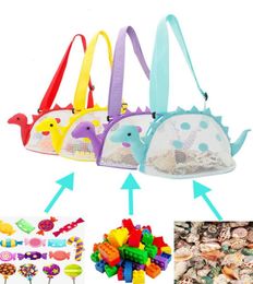Kids Sand Away Beach Bags Dinosaur Shell Toys Collecting Storage Bag Outdoor Mesh Tote Portable Organiser Splashing Sand Pouch BE75413724