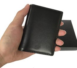 Leather wallet Mens card holder Folding coin pocket Short cash clip Fashionable portable German craftsmanship with box set1146111