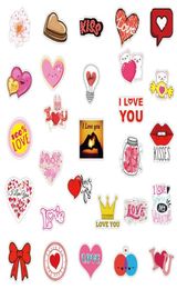 100PcsPack Romantic Love Valentines Day Heart Lover Vinyl Sticker Waterproof Stickers for Water Bottle Laptop Planner Scrapbook W6715485