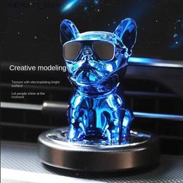 Car Air Freshener Creative Shaking Head Sunglasses Dog Car Perfume Car Aroma Car Interior Decorations Pit Bulldog Ornaments Dolls L49