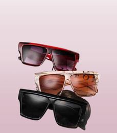Oversized Womens Fashion Square Sunglasses Designer Flat Top Big Frame Clear Shades Men High Quality Glasses Uv4006790754