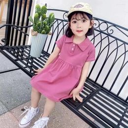 Girl Dresses 1-9Years Toddler Baby POLO Shirts For Girls Cute Casual Dress Infant Children Outfits Clothing 2 3 4 5 6 7