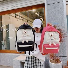 School Bags Personalised Girls Cartoon Backpack Fashion Large Capacity Students High Embroidered Name