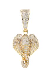 18K Gold Plated Cartoon Elephant Necklace Copper Zirconia Pendant Gold Colour Long Chain Necklace For Women Party Birthday Jewellery 9339585