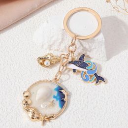 Keychains Lovely Whale Shell Sea Pretty Ocean Life Animals Key Rings For Women Men Friendship Gift Handmade DIY Jewelry
