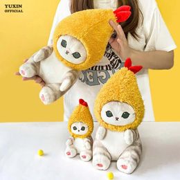 102030cm Original Mofusand Shark Cat Cosplay Series Plush Doll Fried Shrimp Plushies Birthday Gift For Children Cute Toy 240411