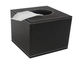 Square PU Leather Roll Tissue Napkin Toilet Paper Box Case Canister Dispenser Home Decoration Brown Color Ever Perfect3223928