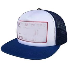 Trendy brand net hat cross flower designer caps baseball hearts mens Snapbacks blue black women hats high quality brand cap chrome Q7