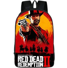 Backpack Redemption Red Dead II Daypack John Marston Schoolbag Game Rucksack Satchel School Bag Outdoor Day Pack7055791