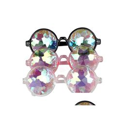 Other Event Party Supplies Disco Kaleidoscope Glasses Rainbow Crystal Lenses Prism Diffraction Glass Eye Wear Holiday Dance Punk G Dh6Oi