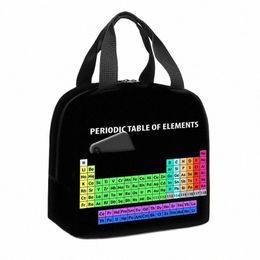 periodic Table of Elements Insulated Lunch Bag Scientific Physical Chemistry Picnic Waterproof Cooler Tote Bag Thermal Lunch Box O8So#