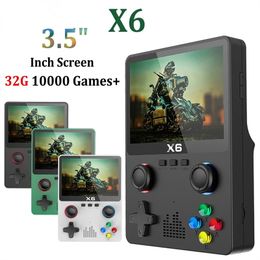 X6 Console Retro Video Consoles 3.5/4'' IPS Screen Portable Handheld Game Player 10000+ Classic Games Children Gifts