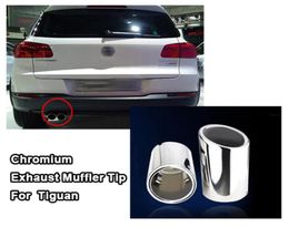 car Chromium Styling CHROME EXHAUST MUFFLER TIP 2pcs/lot For VW for Tiguan 2009 2010 2011 2012 20131463084