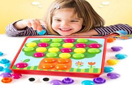 Wholenew Creative Mosaic Toy Gifts Children Nail Composite Picture ceative Mosaic Mushroom Nail Kit Puzzle Toys button art5443391