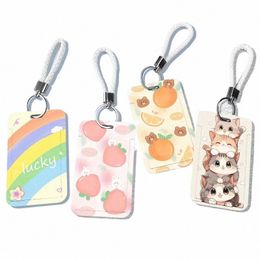 carto Cute Style Card Holders Student ID Card Protective Cover Cases Student Campus Acc Cards Key Chain Anti-lost Cover y48i#