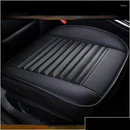 Car Seat Covers Ers Er Breathable Pu Leather Pad Mat For Chair Cushion Front Four Seasons Anti Slip Drop Delivery Mobiles Motorcyc M Dhfra