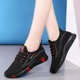 Casual Shoes Sport Female 2024 Spring Breathable Mesh Surface Woman Running Soft Bottom Walked Briskly Mother