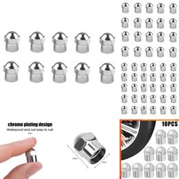 2024 30/20/10Pcs Tire Valve Caps For Cars Motorcycles Bike Valve Cap Round Head Chrome Plating Material Plastic Dust Proof Covers